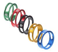 VILLCASE 5 Pièces Rondelle en Alliage D'aluminium de 28,6mm pour Vélo | Entretoise Légère, Réglage Fin du Tube de Direction, Montage Simple, pour Vtt et Bicyclette