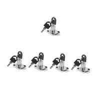 VILLCASE 5 Pièces Serrure pour Armoires avec Verrouillage pour Protection des Biens Serrure Acier Inoxydable Durable pour Électriques Privés