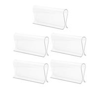 VILLCASE 5 Pièces Transparent Roller Blind Pulls Plastic R-Shaped Clips for Cordless Window Shades Easy Lift Roller Curtain Accessories for Office and Home