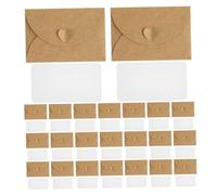 VILLCASE 50 Ensembles Vintage Kraft Paper Envelopes With Heart Clasp Mini Wedding Envelopes For Invitations Birthday Cards And Diy Greetings For Letters And Cash Gifts