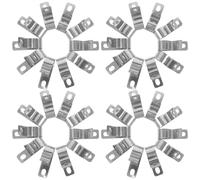 VILLCASE 50 Pièces Clips de Clôture Acier Inoxydable Argenté avec Bords sans Bavures pour Fixation Sécurisée de Fil de Clôture Agricole Robuste