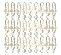 VILLCASE 50 Trombones de Note de Musique en Acier au Carbone Doré, Pince à Papier pour Documents, Lot de 50 Clips Multifonctionnels pour Bureau et Fournitures Scolaires