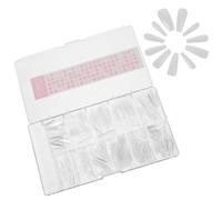 VILLCASE 500 Pièces Faux Ongles Transparents en Plastique Forme Cercueil Adhèrent Facilement pour Manucure Professionnelle et Usage à Domicile Esthétique Japonaise