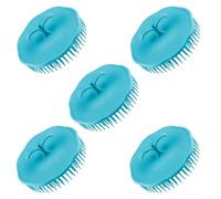 VILLCASE 5pcs Brosse à Cheveux Ronde en Plastique pour Shampooing et Massage du Cuir Chevelu, Nettoie en Profondeur, Masse Efficacement, Usage à Domicile Couleur Couleur Aléatoire