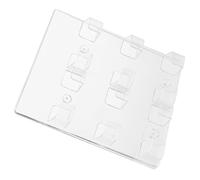 VILLCASE 6 Compartiments Support Mural Bureau Titulaire de Carte de Visite, Rectangulaire en Verre Organique pour Cartes D'identité et Crédit, Design Multicouche Minimaliste pour Maison