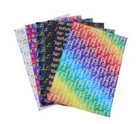 VILLCASE 6 Feuilles Papier Anniversaire Lot Papier pour Fête Anniversaire et Shower Design Varié avec Colorés et Textes Joyeux