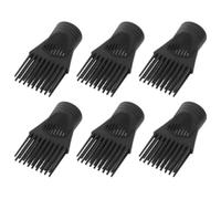 VILLCASE 6 Pièces Accessoire Brosse Sèche-cheveux en Plastique Noir pour Coiffage à Domicile Design Multifonction et Haute Compatibilité