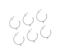 VILLCASE 6 pièces Boucles Doreilles Acier Inoxydable Argenté Anneaux Accents pour Femmes Accessoires DIY Pendants Élégants