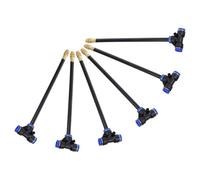 VILLCASE 6 Pièces Buse D'atomisation en Cuivre 12mm Réglable avec Tuyau Intégré 7,9'' et Rotation 360° pour Irrigation des Plantes Jardin et Refroidissement Patio
