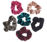 VILLCASE 6 Pièces en Velours Élastiques pour Cheveux Femme et Fille, Accessoires en Tissu Doux pour Maintenir Cheveux en Place Lors des Fêtes de Noël