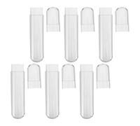 VILLCASE 6 Pièces Étui de Rangement en Plastique Ovale pour Pinces à Épiler, Organisation Multi-outils Portable, pour Salons de Beauté et Extensions de Cils