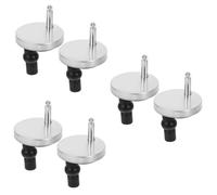 VILLCASE 6 pièces Fixations Universelles Acier Inoxydable pour Charnière de Siège de Toilette Vis Robustes pour Couvercle Wc Kit de Remplacement Durable et Facile à Installer Compatible