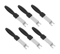 VILLCASE 6 Pièces Outil Multifonction en Acier Inoxydable pour Levage de Grille de Barbecue, Portable, Résistant à Haute Température, avec Poignée Confortable pour Camping Cuisine