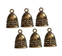VILLCASE 6 Pièces Pendentif Carillon De Vent Rétro Pendentif Cloches De Bijoux Ornement De Cloches Artisanales De Bricolage Mini Artisanales Mini Grelot Laiton Doré