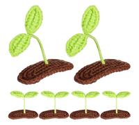 VILLCASE 6 Pièces Pince à Cheveux Forme de Petite Pousse Verte Tressée DIY Artisanale Accessoire Léger et Délicat pour Coiffure Naturelle
