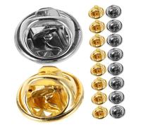 VILLCASE 60 Ensembles Attaches de Revers avec Fermoirs Épingles de Cravate et Accessoires pour Broches Chapeaux et Badges Or et