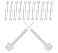 VILLCASE 60 Pièces Brosse de Salon de Manucure en Pp Blanc, Applicateur à Poils Doux pour Vernis Gel, Nettoyage Facile, pour Création Nail Art et Usage en Salon