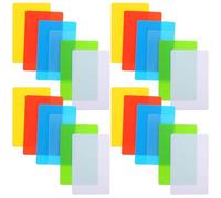 VILLCASE 60 Pièces Cartes Plastique Vierges Multi-couleurs pour Impression Étiquettes Identification et Cartes de Visite DIY Résistantes et Polyvalentes pour Usage Commercial Éducatif et