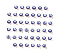 VILLCASE 60 Pièces Pendentif pour les yeux du diable bijoux pendentifs décoratifs Mauvais œil perles en vrac pendentif de bijoux résultats de fabrication de bijoux petit pendentif alliage