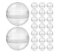 VILLCASE 60 Pièces Transparent Vending Capsules Plastic Refillable Round Balls For Gumball Machines Toy Storage Beads And Collectibles Protection