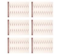 VILLCASE 6feuilles Autocollants pour Sourcils Repositionnables Sourcils Adhésifs Imperméables Stickers Temporaires pour Maquillage Féminin Lot