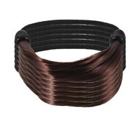VILLCASE 6pcs Élastiques à Cheveux Invisibles en Plastique et Tissus, Tenue Sécurisée et Style Coréen Naturel pour Queue de Cheval, Usage Quotidien et Travail