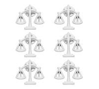VILLCASE 6pièces Lot de Broches de Juge Métal Broche de Col pour Costume et Chemise Accessoire de Justice pour Homme et Femme