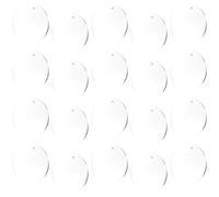 VILLCASE 7,5cm en Acrylique Transparent Disques Ronds 20 Pièces Surface Lisse pour Créations Artisanales et Porte-clés Personnalisés