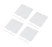 VILLCASE 8 Patchs de Massage en Tissu Non Tissé Blanc, Rectangulaires 5x10 Cm, Compatibles Électrostimulateurs, Pratiques à Transporter pour Thérapie Physique à Domicile