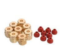 VILLCASE 8 Pièces Buse de Machine à Fumée en Laiton avec Joint en Silicone pour Machine à Fumée de Scène, Installation Rapide, Usage Polyvalent pour Concerts et Fêtes