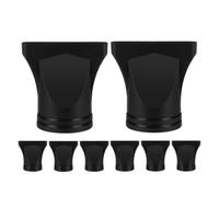 VILLCASE 8 Pièces Buse de Sèche-cheveux Noire en Plastique pour Salon, Embout Concentrateur Étroit, Fixation des Cheveux et Séchage Rapide