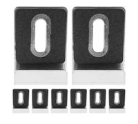 VILLCASE 8 Pièces Clips de Fixation Murale en Acier Inoxydable | Remplacements pour Panneaux de Verre, Look Moderne et Soigné, Protège le Verre, Usage Vitrine