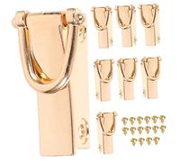 VILLCASE 8 Pièces D Anneau Boucle Bouton Poussoir Portefeuille Boucle Pivotante Collier pour Chien D Anneaux pour Faire Pivoter Cravate Alliage De Zinc Doré Cheveux Courts