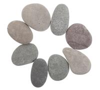 VILLCASE 8 Pièces Galets à Peindre Diy de Naturelles pour Bricolage Artistique pour Activités Éducatives et Décorations Lisses pour Garçon Fille