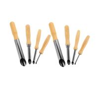 VILLCASE 8 Pièces Lot de Emporte Ronds Acier Inoxydable avec Manche Poinçon pour Trou Argile et Poterie Outil Créatif pour Modelage Diy et Projets