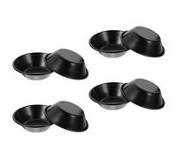 VILLCASE 8 Pièces Moule à Tartelettes Antiadhésif Acier Résistant à Haute Température pour Tartes Cupcakes et Pâtisseries Maison Ustensiles de Cuisson Pratiques et Légers