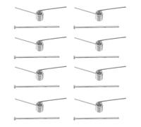 VILLCASE 8 Pièces Pinces à Cheveux Résistance à L'usure à Ressort en Acier Inoxydable Argenté V-type pour Coiffure Professionnelle et Usage Quotidien