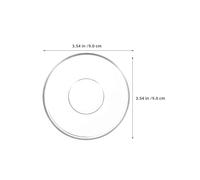 VILLCASE 8 Pièces Transparent Glass Tea Saucers Small Round Snack Plates Non-slip Glass Dish For Cups And Tea Bag Coasters