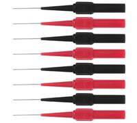 VILLCASE 8pcs Sondes de Test à Aiguilles pour Multimètre, Acier Inoxydable et Laiton Nickelé, Perçage D'isolation Portable pour Réparation de Circuits Électroniques