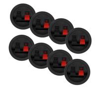 VILLCASE 8pièces Connecteurs de Câblage Haut-Parleur Rond Clips à Ressort Rapide Bornier pour Connexion Stable Amplificateur Enceinte Adapté Audio Maison et Performance