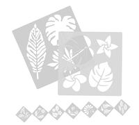 VILLCASE 9 Pièces Pochoirs de Peinture Tropicale Pet Durable Réutilisables et Lavables Modèles de Palmier pour Dessin Artistique Diy