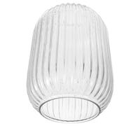 VILLCASE Abat-jour Suspendu en Verre Côtelé Transparent Vintage Base E27, Éclairage Doux et Élégant pour Décoration D'espaces de Vie