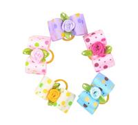 VILLCASE Accessoires pour Chiens 20pcs Corde en Poils de Chien Nœud en Polyester, Élastique pour Tenir Les Poils en Place, Adapté Usage Quotidien Couleur Aléatoire