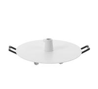 VILLCASE Accessoires pour Lampes de Plafond Métal Blanc, Plaque Encastrée Ronde et Plate, Support Suspendre Lumineuse, Montage Affleurant pour Mise à Niveau Intérieure