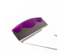 VILLCASE Acier Inoxydable Lève-gâteau pour Transfert de Pizzas et Silicone | Pelle à Gâteau, Poignée Arquée et Barres Antidérapantes, Nettoyage Facile, pour Boulangers Débutants et Professionnels
