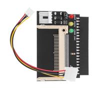 VILLCASE Adaptateur CF I/II vers IDE 3,5 Pouces avec Câble d'alimentation IDE, Plastique Noir, 3 Voyants LED pour Ordinateur PC