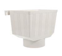 VILLCASE Adaptateur de Descente de Gouttière en PVC 110 MM Collecteur d'Eau de Pluie Robuste Kit de Déflecteur de Pluie Rallonge Gouttière pour Installation Extérieure