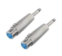 VILLCASE Adaptateur Micro Audio 3 Broches XLR Femelle vers Jack Mono 6,35 Mm 1/4 Pouce, Lot de 2 Connecteurs de Ligne Stéréo pour Conversion Microphone Haute Fidélité Compatible