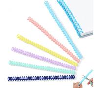 VILLCASE Anneaux de Reliure en Plastique 12pcs pour Classeur à Feuilles Mobiles, Résistant la Flexion la Rupture, pour Notebooks et Création D'albums Photo