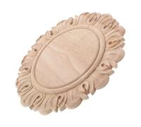 VILLCASE Applique Bois Sculpté Rond Vintage pour Meubles Décor Unpainted DIY pour Portes Armoires et Cadres Ornement Classique pour Rénovation Facile